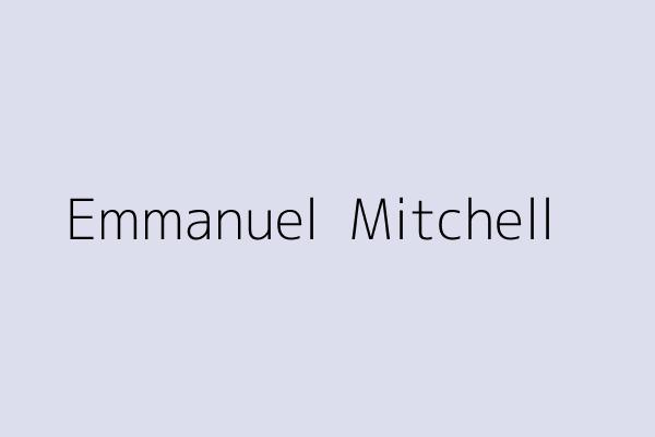 Emmanuel  Mitchell 